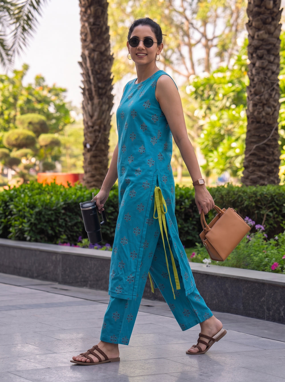 Ira Blue Co-Ord Set styled view 4 – The Suitable