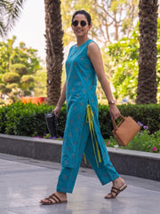 Ira Blue Co-Ord Set styled view 4 – The Suitable