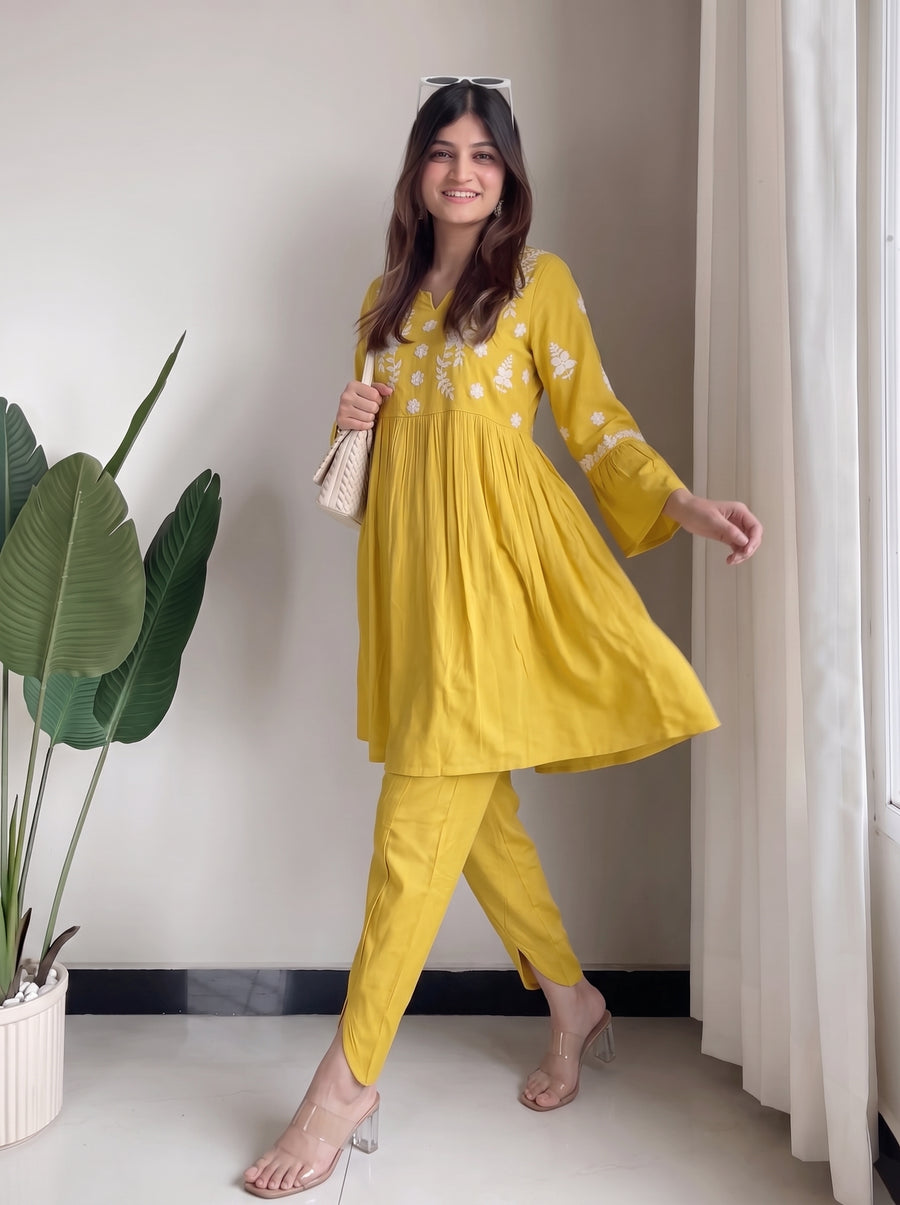 Naina Yellow Co-Ord Set styled view 5 – The Suitable