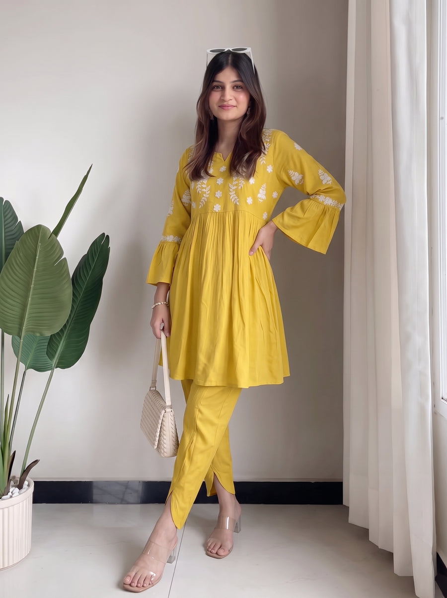 Naina Yellow Co-Ord Set styled view 6 – The Suitable