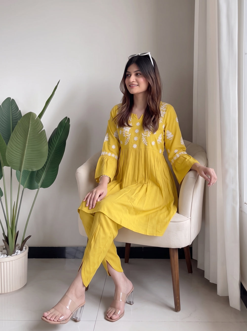 Naina Yellow Co-Ord Set styled view 7 – The Suitable